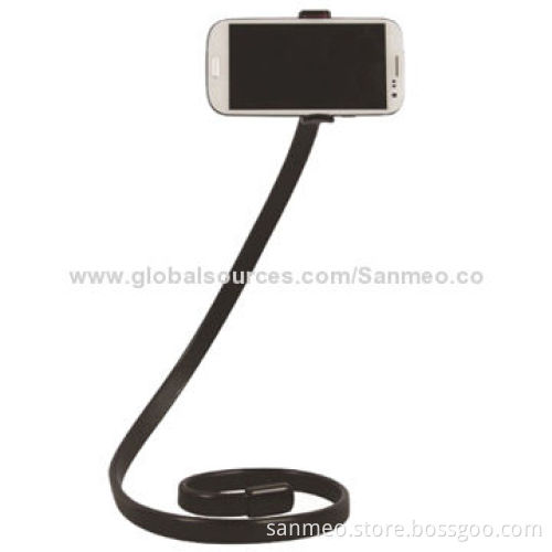 Universal Snake Tube Can be Bent Desktop Mobile Phone Holder, Black, Can be Moved Easily
